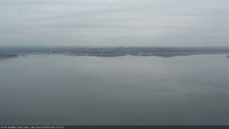 Lake Travis webcam, February 5, 2018 1:00 PM CT