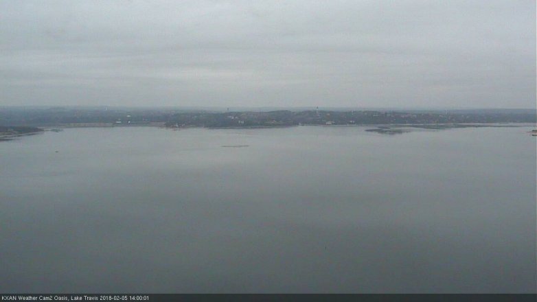 Lake Travis webcam, February 5, 2018 1:10 PM CT