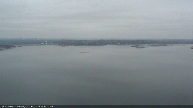 Lake Travis webcam, February 5, 2018 1:15 PM CT
