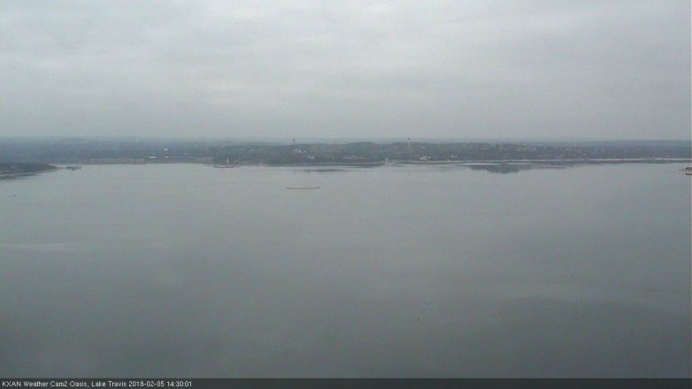 Lake Travis webcam, February 5, 2018 1:35 PM CT
