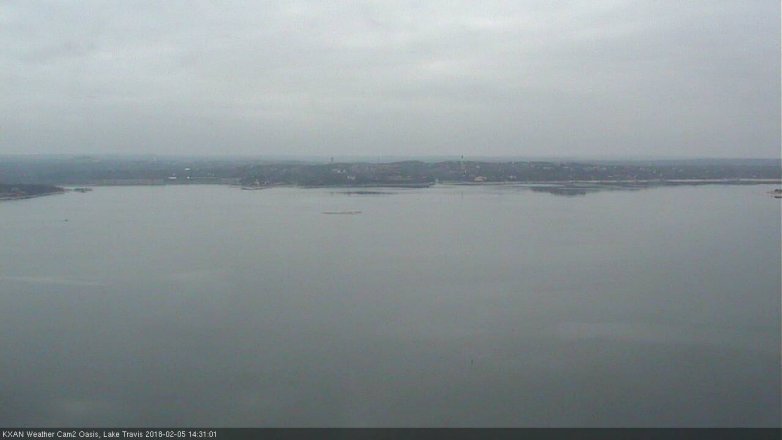 Lake Travis webcam, February 5, 2018 1:45 PM CT
