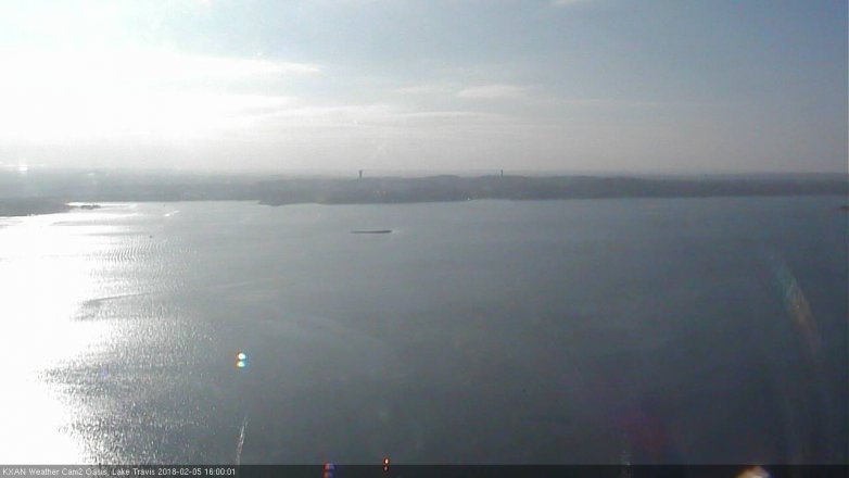 Lake Travis webcam, February 5, 2018 3:25 PM CT