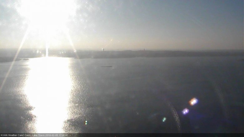 Lake Travis webcam, February 5, 2018 4:15 PM CT