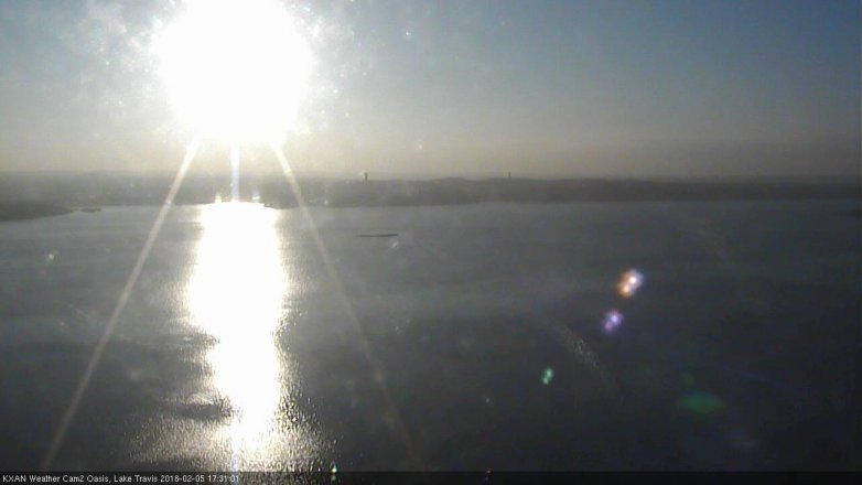 Lake Travis webcam, February 5, 2018 4:45 PM CT