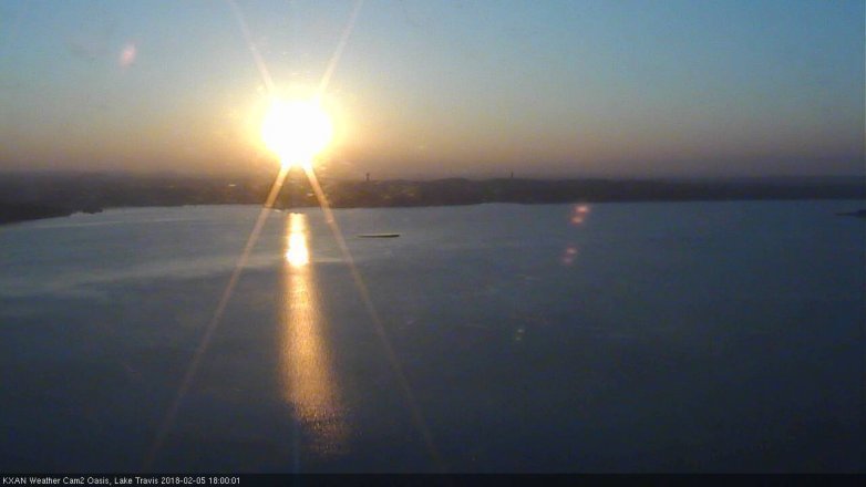 Lake Travis webcam, February 5, 2018 5:15 PM CT