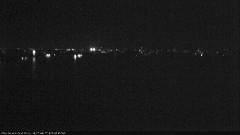 Lake Travis webcam, February 5, 2018 7:00 PM CT