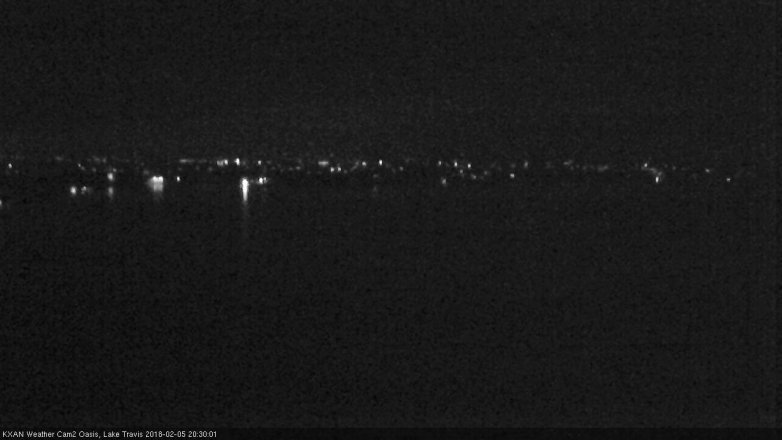 Lake Travis webcam, February 5, 2018 7:50 PM CT