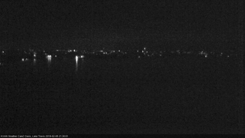 Lake Travis webcam, February 5, 2018 8:50 PM CT