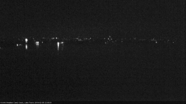 Lake Travis webcam, February 5, 2018 9:20 PM CT