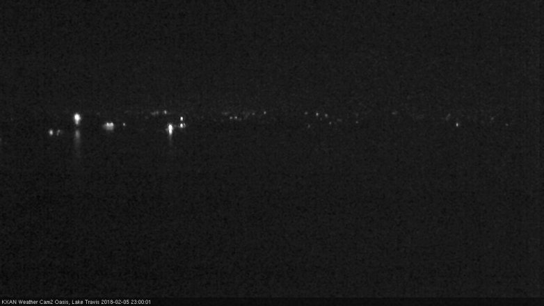 Lake Travis webcam, February 5, 2018 10:25 PM CT