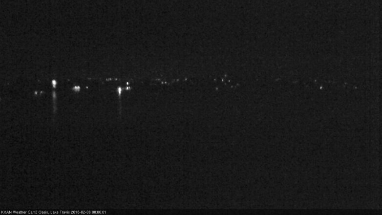 Lake Travis webcam, February 5, 2018 11:30 PM CT