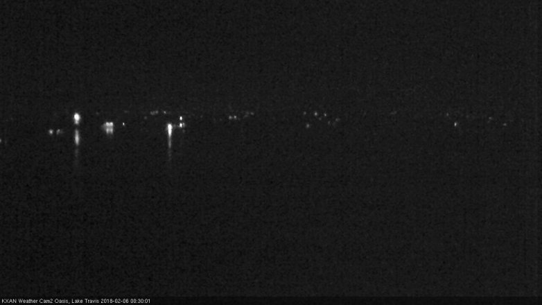 Lake Travis webcam, February 5, 2018 11:50 PM CT