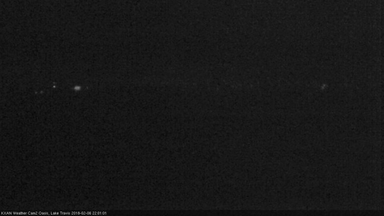 Lake Travis webcam, February 6, 2018 9:10 PM CT