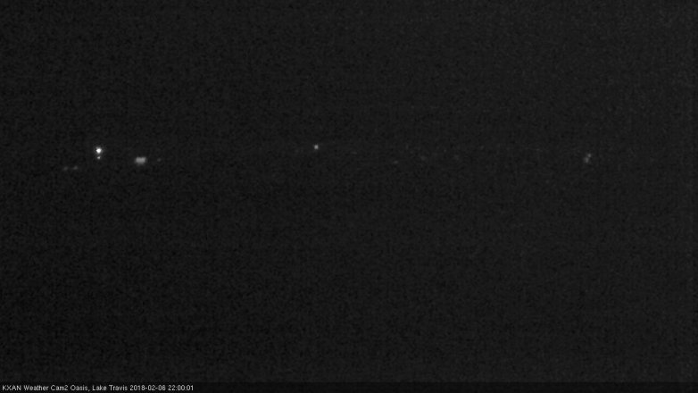 Lake Travis webcam, February 6, 2018 9:15 PM CT