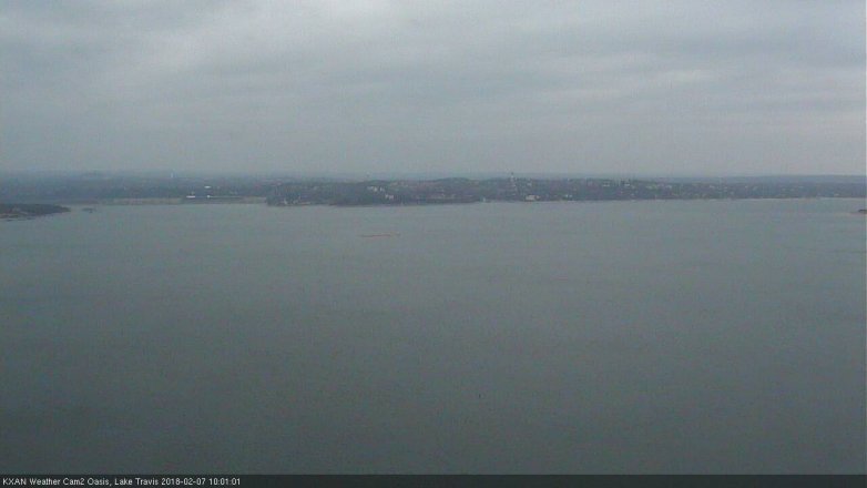 Lake Travis webcam, February 7, 2018 9:05 AM CT