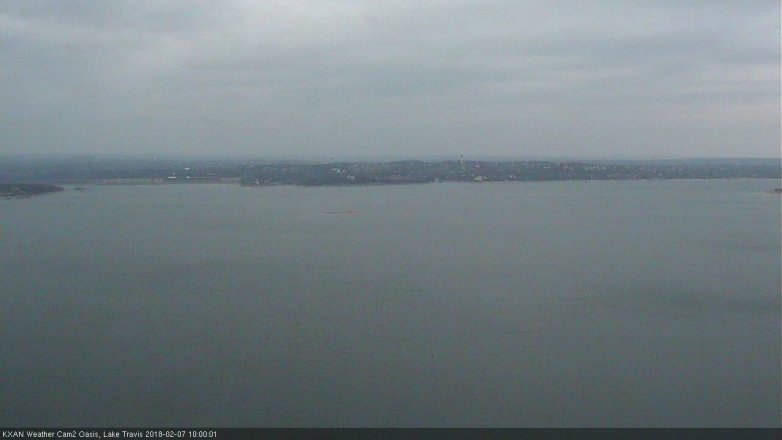 Lake Travis webcam, February 7, 2018 9:10 AM CT