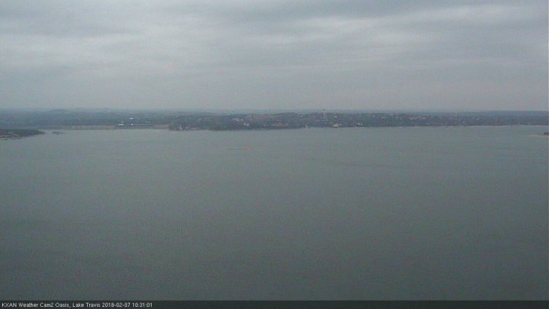 Lake Travis webcam, February 7, 2018 9:40 AM CT