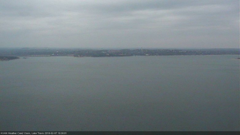 Lake Travis webcam, February 7, 2018 9:45 AM CT