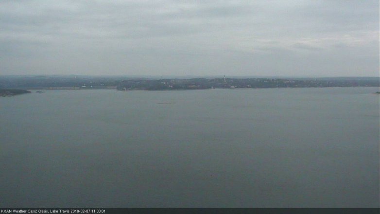 Lake Travis webcam, February 7, 2018 10:05 AM CT