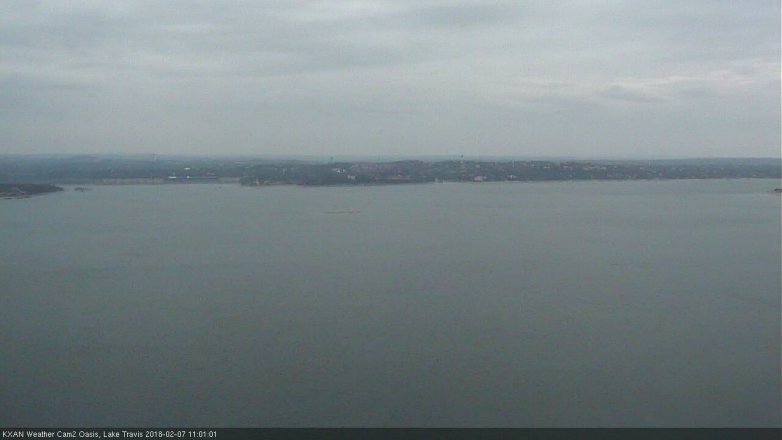 Lake Travis webcam, February 7, 2018 10:20 AM CT