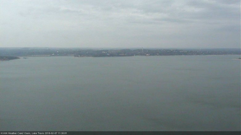 Lake Travis webcam, February 7, 2018 10:40 AM CT
