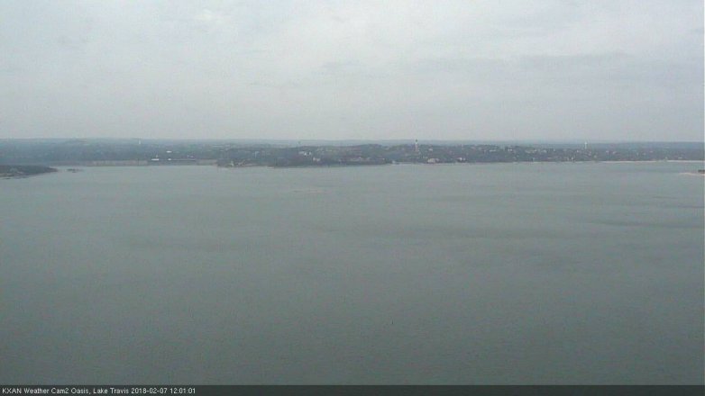 Lake Travis webcam, February 7, 2018 11:25 AM CT