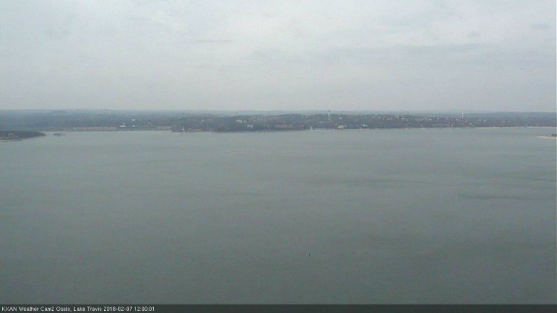 Lake Travis webcam, February 7, 2018 11:30 AM CT