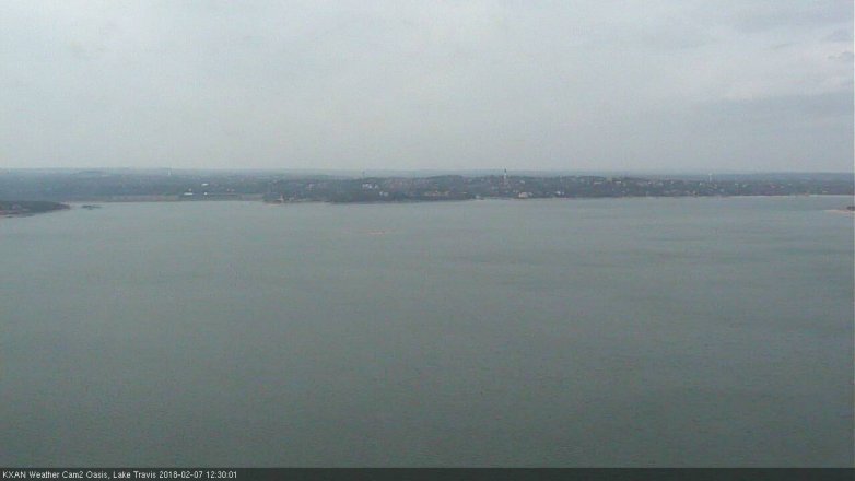 Lake Travis webcam, February 7, 2018 11:45 AM CT