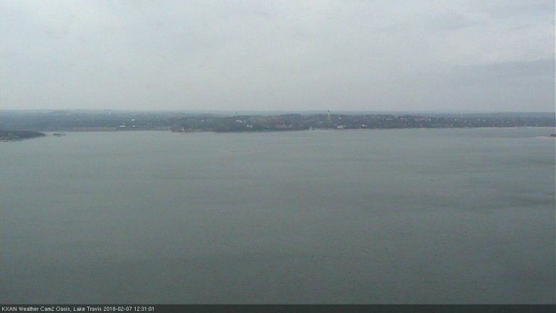Lake Travis webcam, February 7, 2018 12:00 PM CT