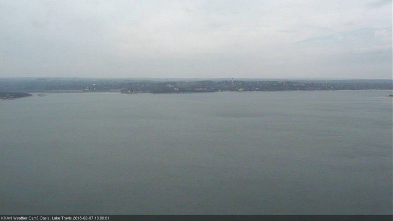 Lake Travis webcam, February 7, 2018 12:20 PM CT