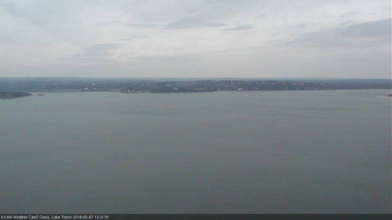 Lake Travis webcam, February 7, 2018 1:00 PM CT