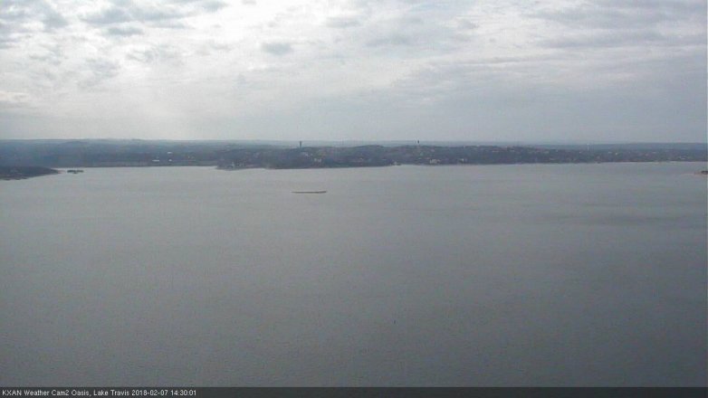 Lake Travis webcam, February 7, 2018 1:40 PM CT