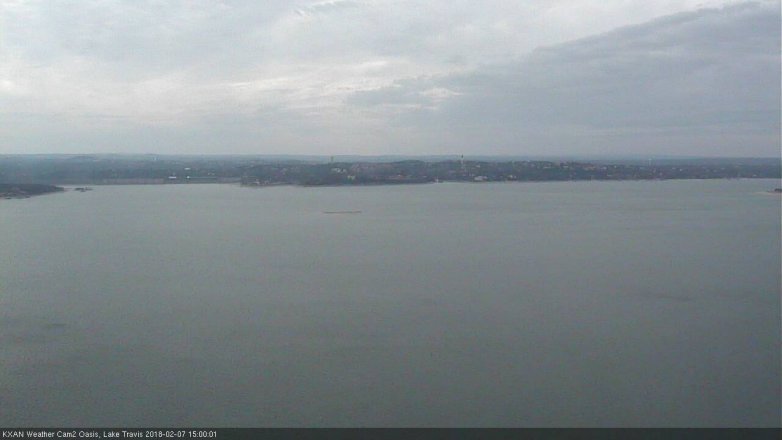 Lake Travis webcam, February 7, 2018 2:10 PM CT
