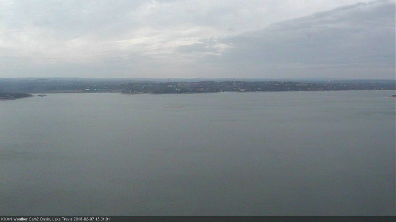 Lake Travis webcam, February 7, 2018 2:20 PM CT