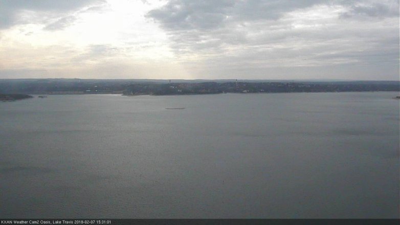 Lake Travis webcam, February 7, 2018 2:45 PM CT