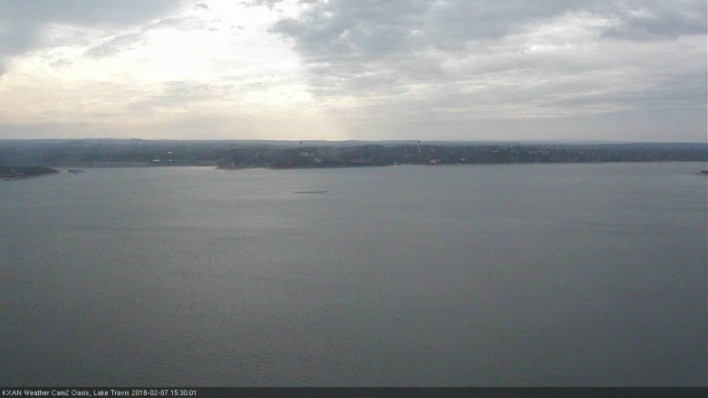 Lake Travis webcam, February 7, 2018 2:55 PM CT