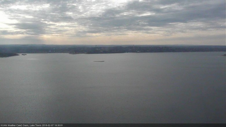 Lake Travis webcam, February 7, 2018 3:45 PM CT