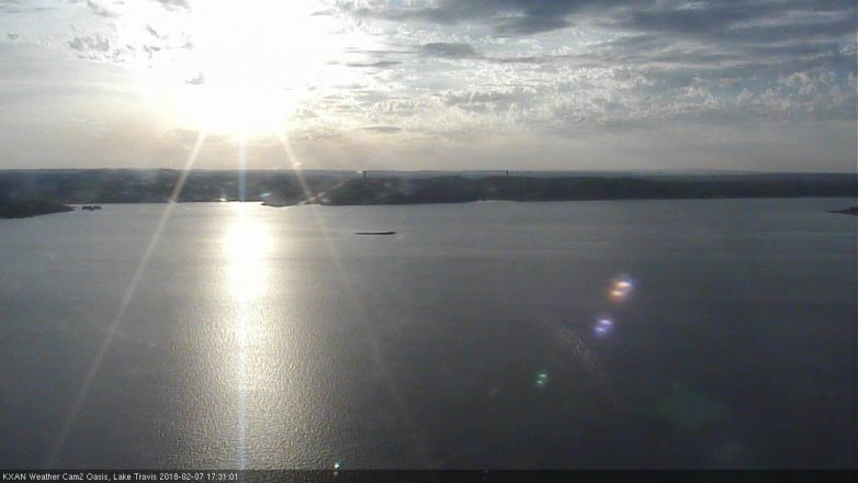 Lake Travis webcam, February 7, 2018 4:40 PM CT