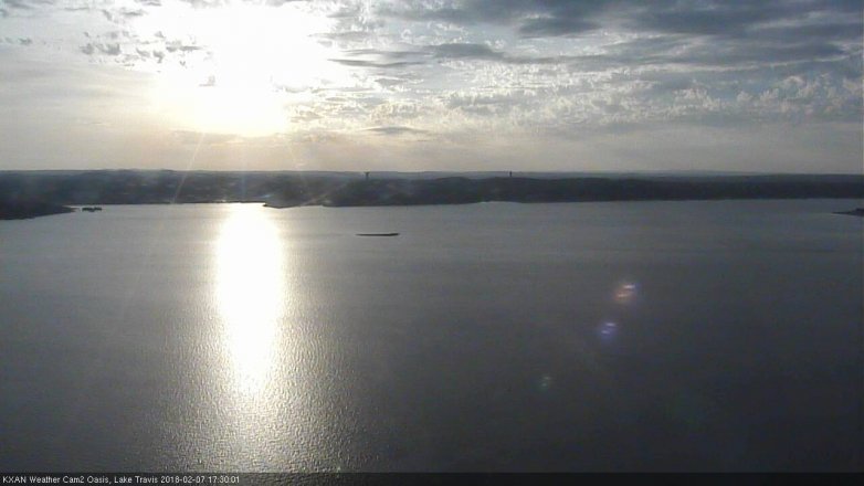 Lake Travis webcam, February 7, 2018 4:50 PM CT