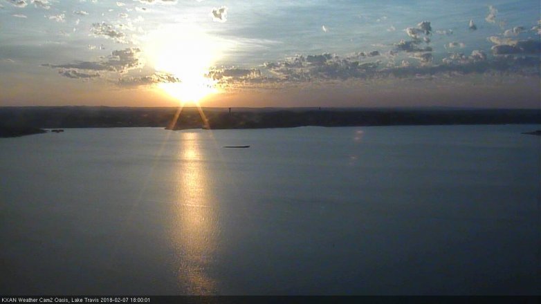 Lake Travis webcam, February 7, 2018 5:10 PM CT
