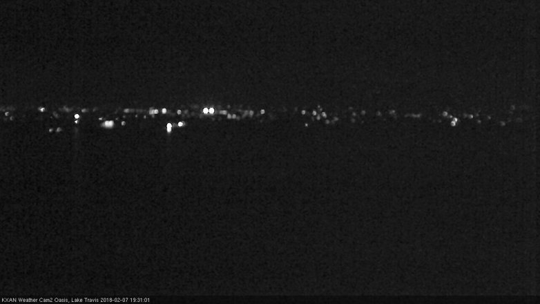 Lake Travis webcam, February 7, 2018 6:40 PM CT