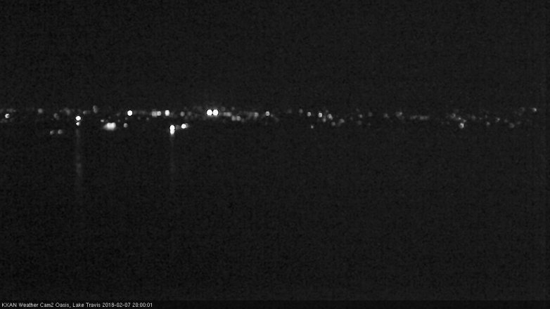 Lake Travis webcam, February 7, 2018 7:20 PM CT