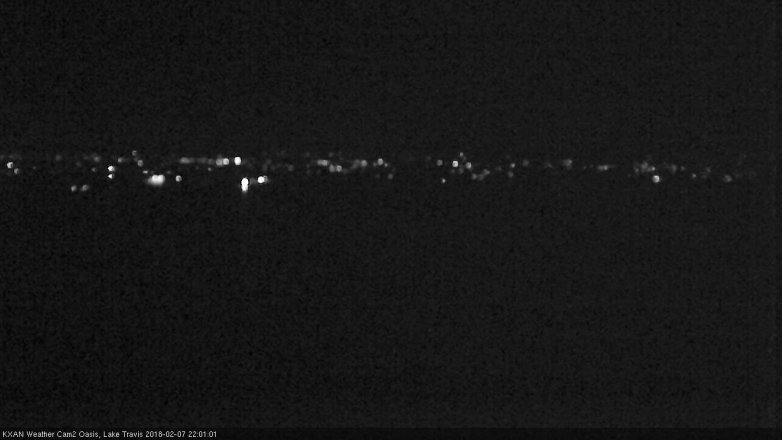 Lake Travis webcam, February 7, 2018 9:25 PM CT