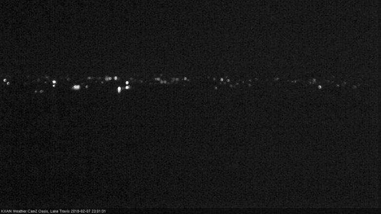 Lake Travis webcam, February 7, 2018 10:05 PM CT