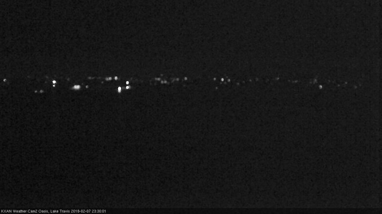 Lake Travis webcam, February 7, 2018 10:35 PM CT