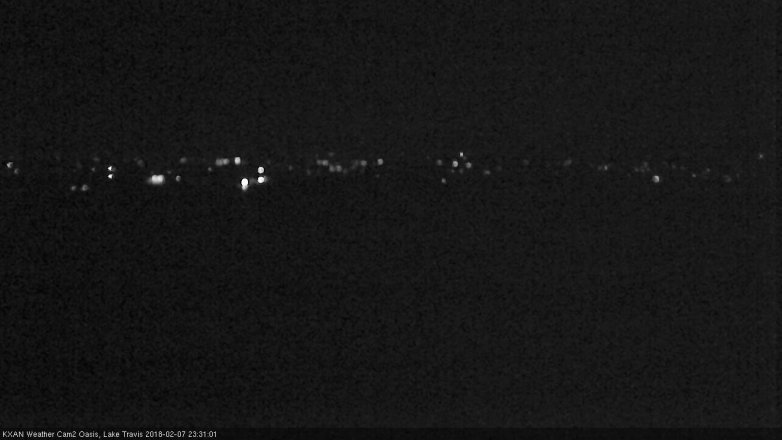 Lake Travis webcam, February 7, 2018 10:55 PM CT