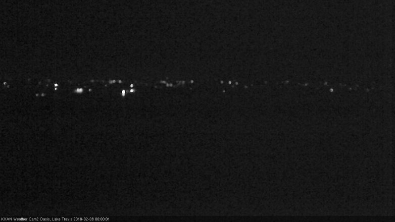 Lake Travis webcam, February 7, 2018 11:20 PM CT