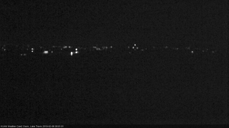 Lake Travis webcam, February 7, 2018 11:30 PM CT