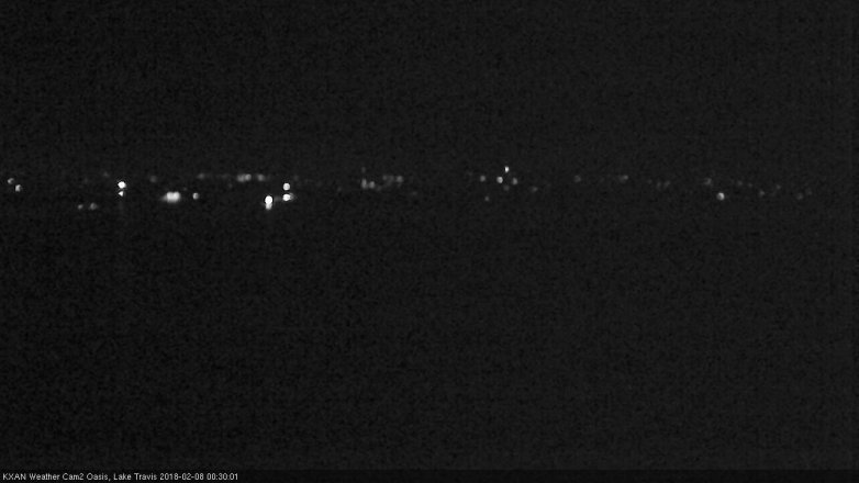 Lake Travis webcam, February 7, 2018 11:35 PM CT