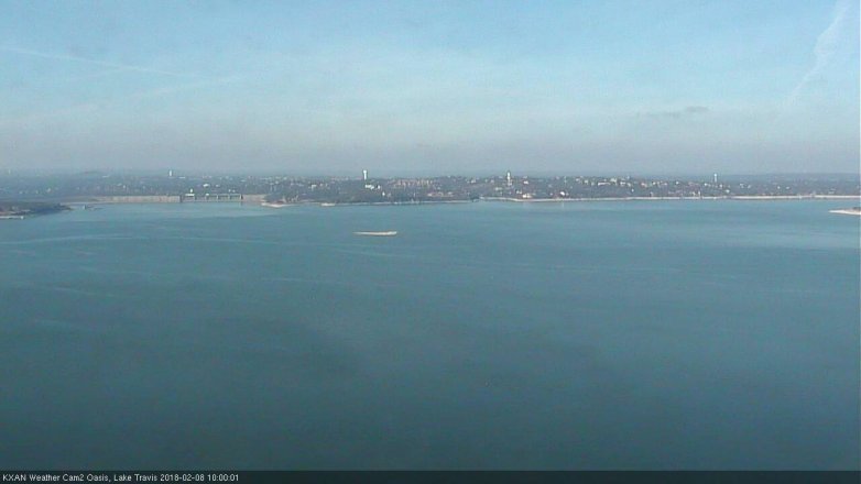 Lake Travis webcam, February 8, 2018 9:20 AM CT